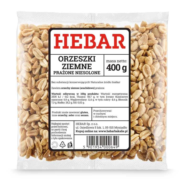 Orzeszki ziemne niesolone 400g gluten.png