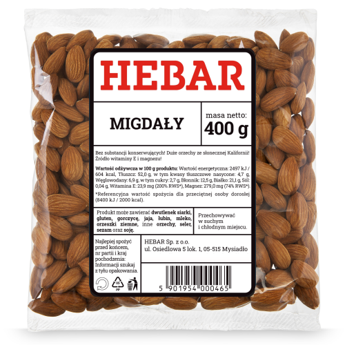Hebar Migdały 400g.png